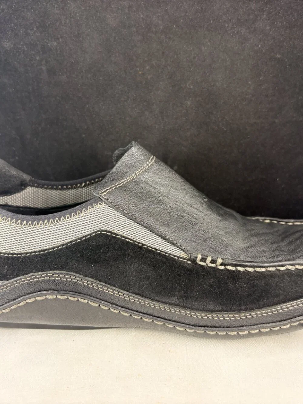 Cole Haan  Men’s Black Leather Suede Slip On Loafers Comfort Size 10 M